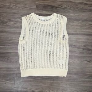 Uniqlo Cream Mesh Sleeveless Tunic